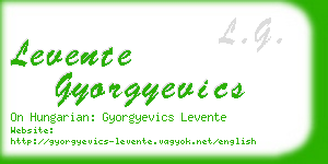 levente gyorgyevics business card